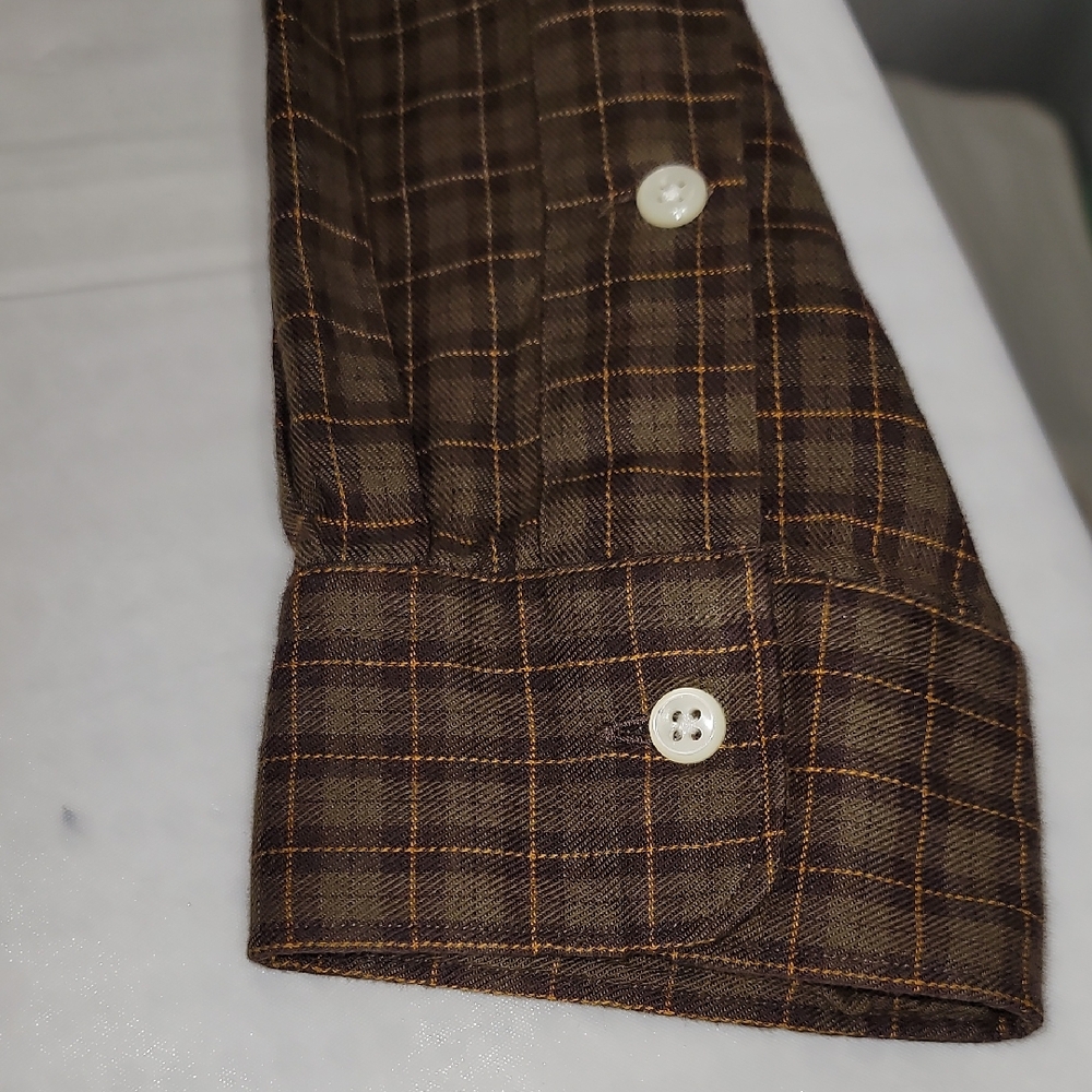 Ralph Lauren Orange Brown Casual Button Down Shirt - Picture 8 of 14